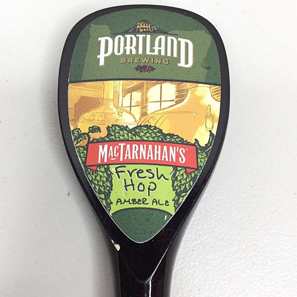 Portland Brewing MacTarnahan's Fresh Hop‎ Ambr Ale Tap Handle Oregon 9.5